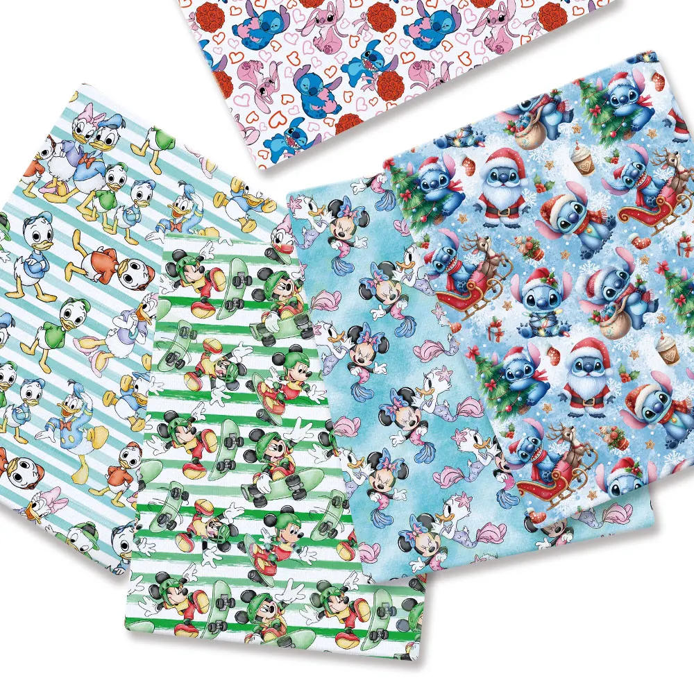 disney fabric 140x50CM Cartoon cotton fabric Patchwork Tissue Kid Home Textile Sewing Doll Dress Curtain Polyester cotton Fabric