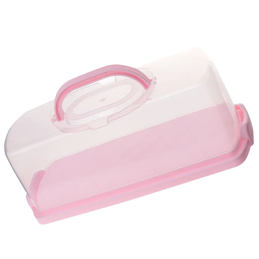 

Bread Storage Carrier with Lid and Handle Loaf Snack Box Rectangular Cake Container Containers Lids Pp Keeper Bakery Boxes