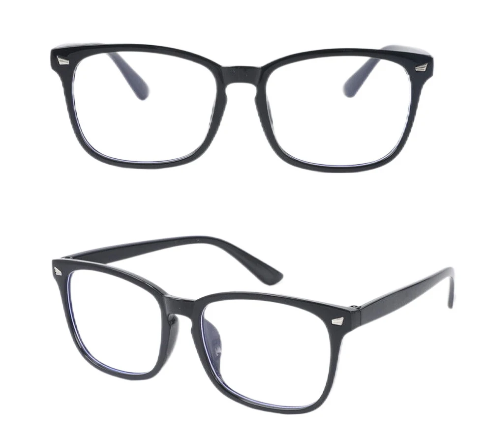 Blaulichtblockierende Brille, quadratischer Nerd-Brillenrahmen, Anti-Blue-Ray-Brille für Computerspiele – Detail 1