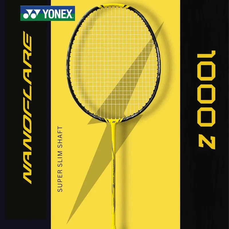 

Yonex 1000Z Желтая ракетка для бадминтона серии NANOFLARE Сверхлегкие флеш-стойки из углеродного волокна с возможностью настраиваемой линии (20-28 фунтов)