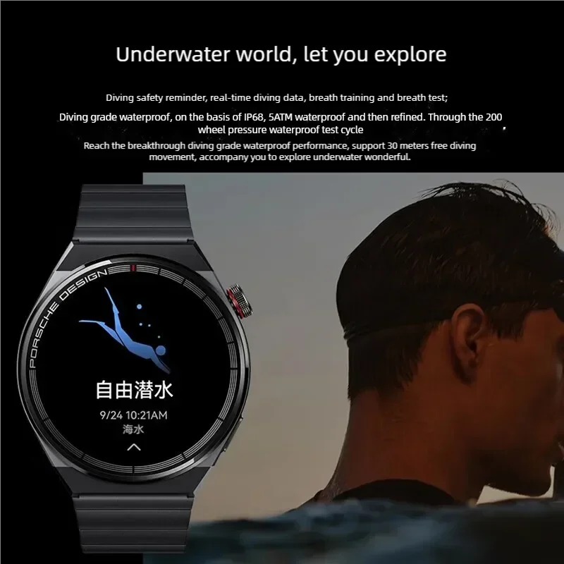 Huawei relógio inteligente gt 3 porsche design relógio esportivo temperatura corporal oxigênio no sangue monitoramento de freqüência cardíaca bluetooth chamadas