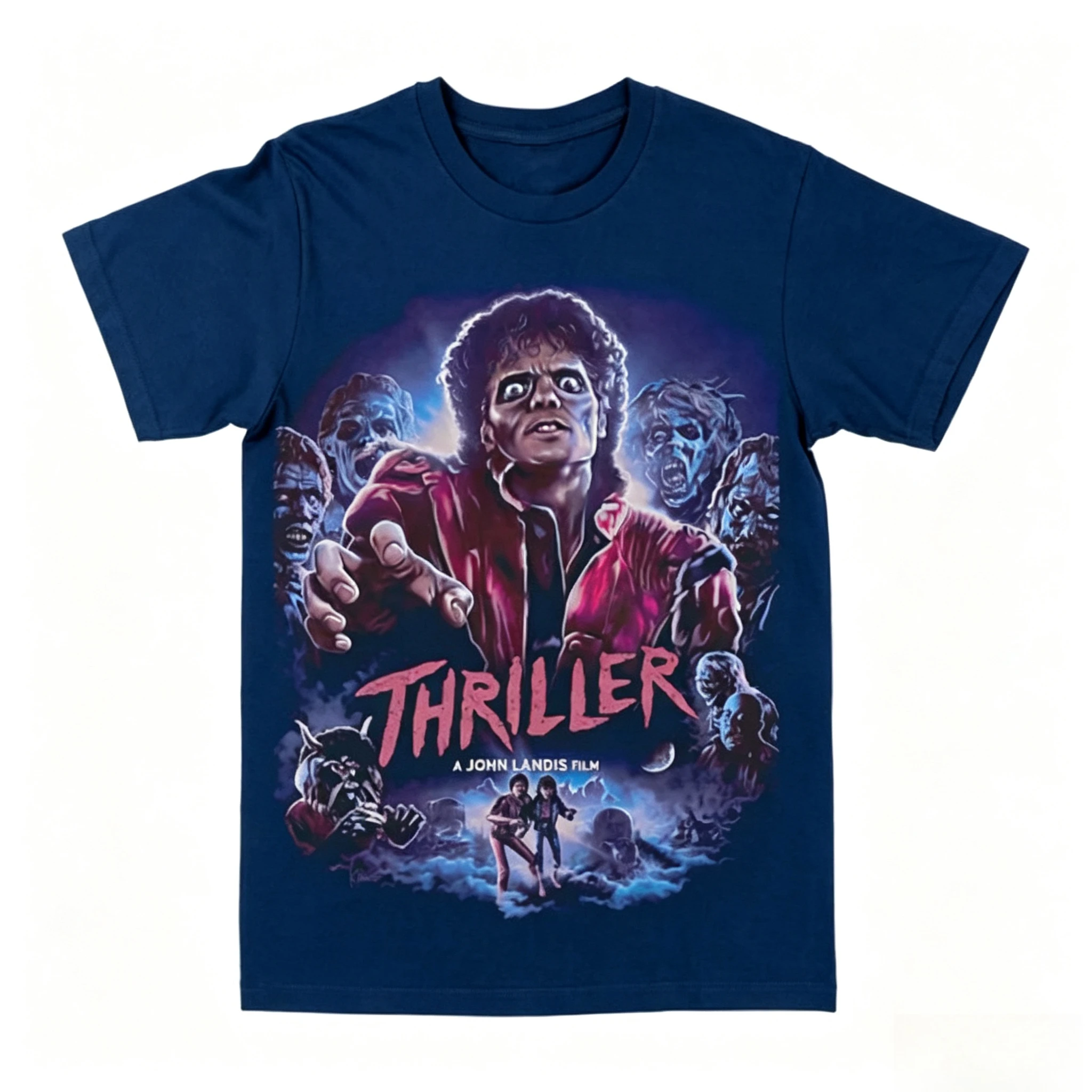Michael Jackson Thriller TShirt Retro Streetwear Hip Hop Black Men's Clothing Women Clothing Tee 2026 Summer New T Shirt
