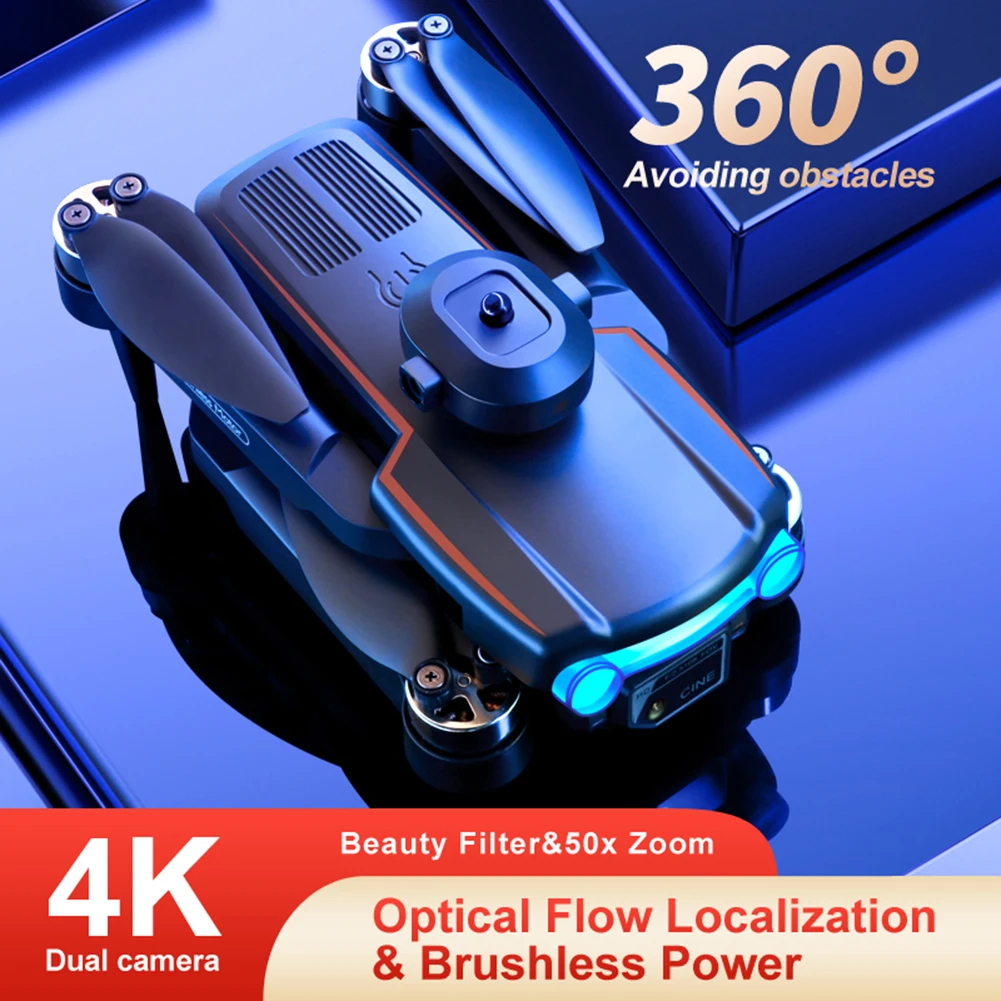 Brushless Motor Aerial-Drone with Storage Box 360° Flip Speed Adjustment Quadcopters for Outdoor Travel