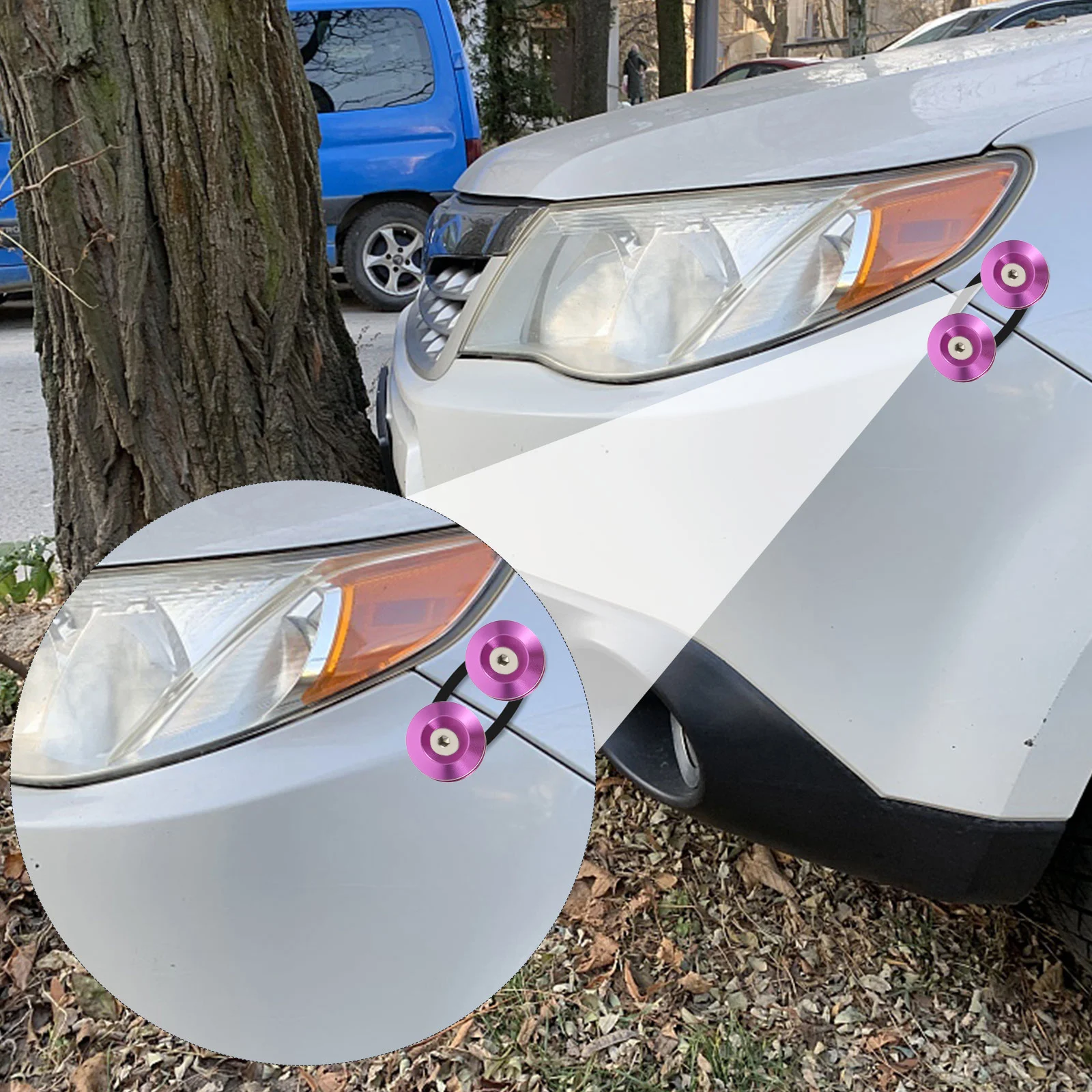 

1 Set Of Fasteners Stainless Steel Car Bumper Clips Durable Front Rear Bumper Quick Release Kit For Universal Vehicle Trunk Hood