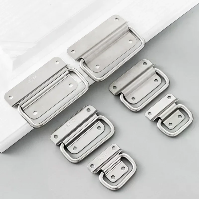 Cabinet Flight Case Solid Furniture Hardware Folding Handle For Tool Box Stainless Steel Drawer Wardrobe Easy Install