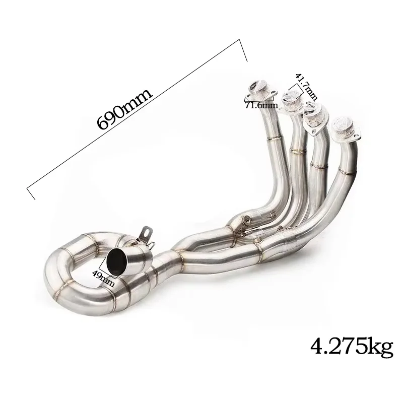 slip on High - Efficiency system for Yamaha R6 YZF-R6 2006-2018 Motorcycle muffler exhaust pipe Front link mid pipe connector