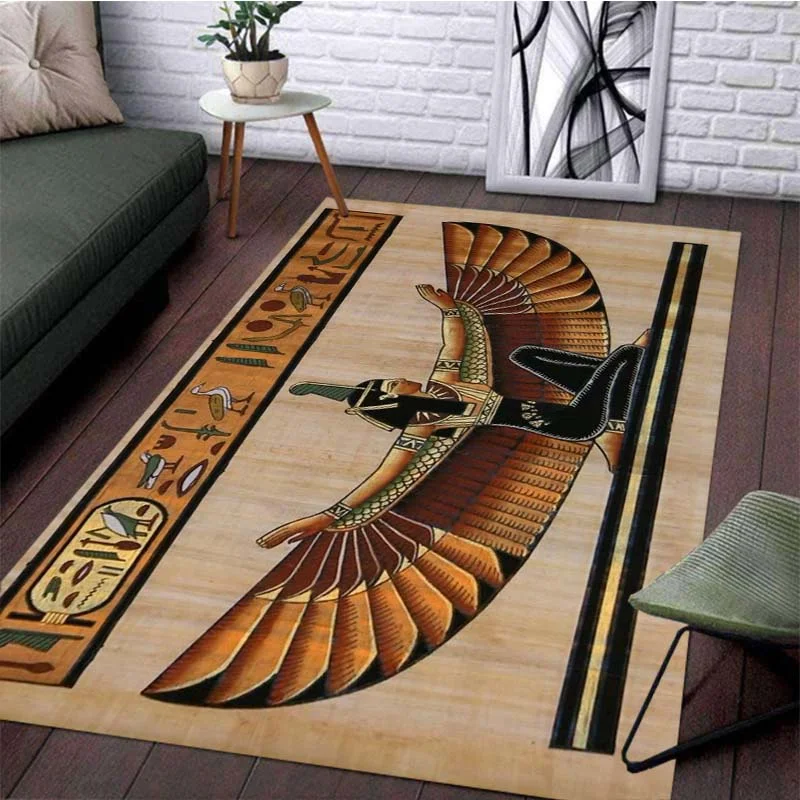 Egyptian Mayan Carpet for Living Room Luxury Home Decorations Sofa Table Large Area Rugs Bedroom Foot Pad Bathroom Non-slip Mat