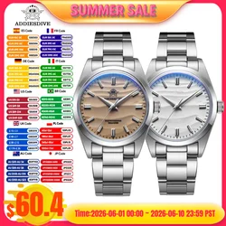 ADDIESDIVE 36mm No logo  Men's Watch Desert 3D Dial 316L Stainless Steel 10Bar Waterproof Relogios Masculino Quartz Watches
