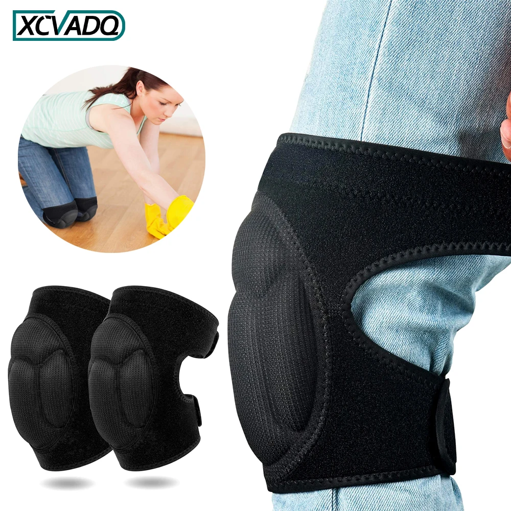 1Pair Adult Knee Pads for Sports,Anti-Slip Collision Avoidance Kneepads with Thick EVA Foam,for House Cleaning,Construction Work