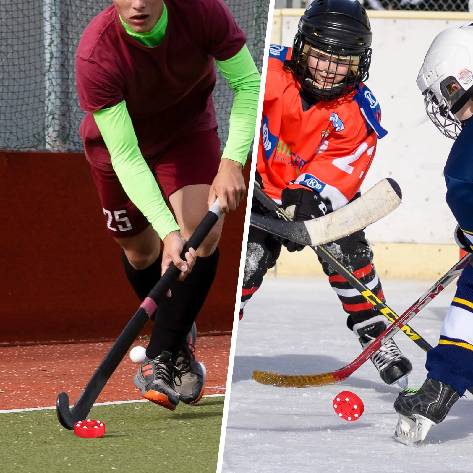 

High Hockey Puck for Game Training Sports Fitness and Recreation Activities