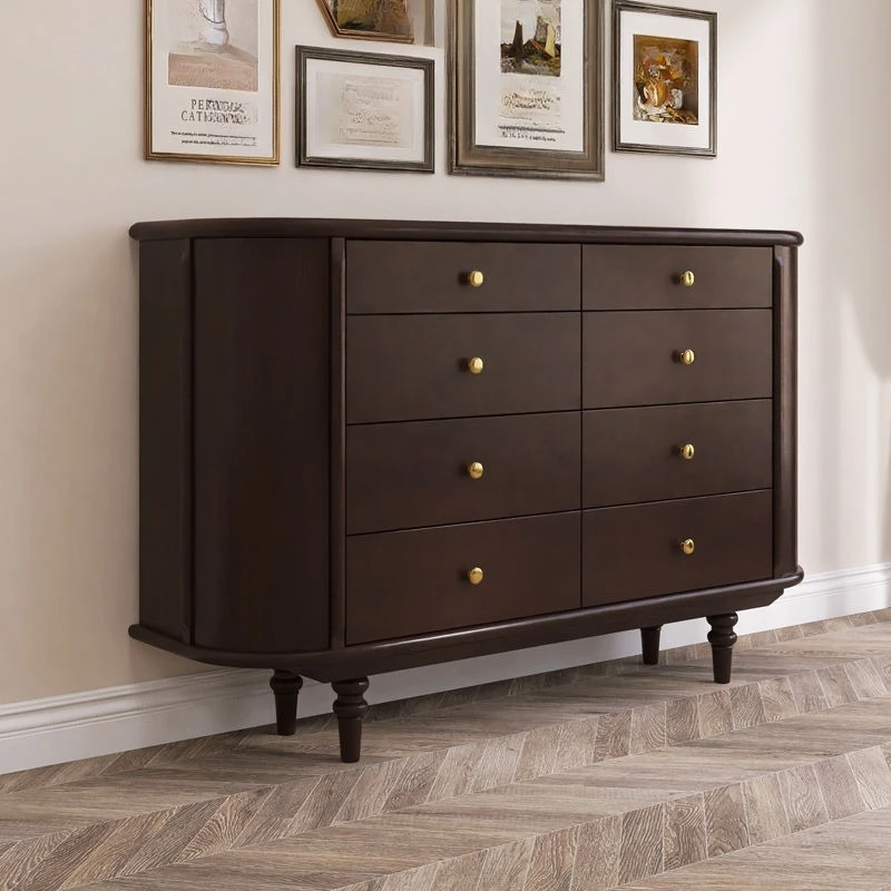 

Solid wood chest, bedroom locker, bucket cabinet, American storage simple cabinet, porch drawer light luxury eight buckets