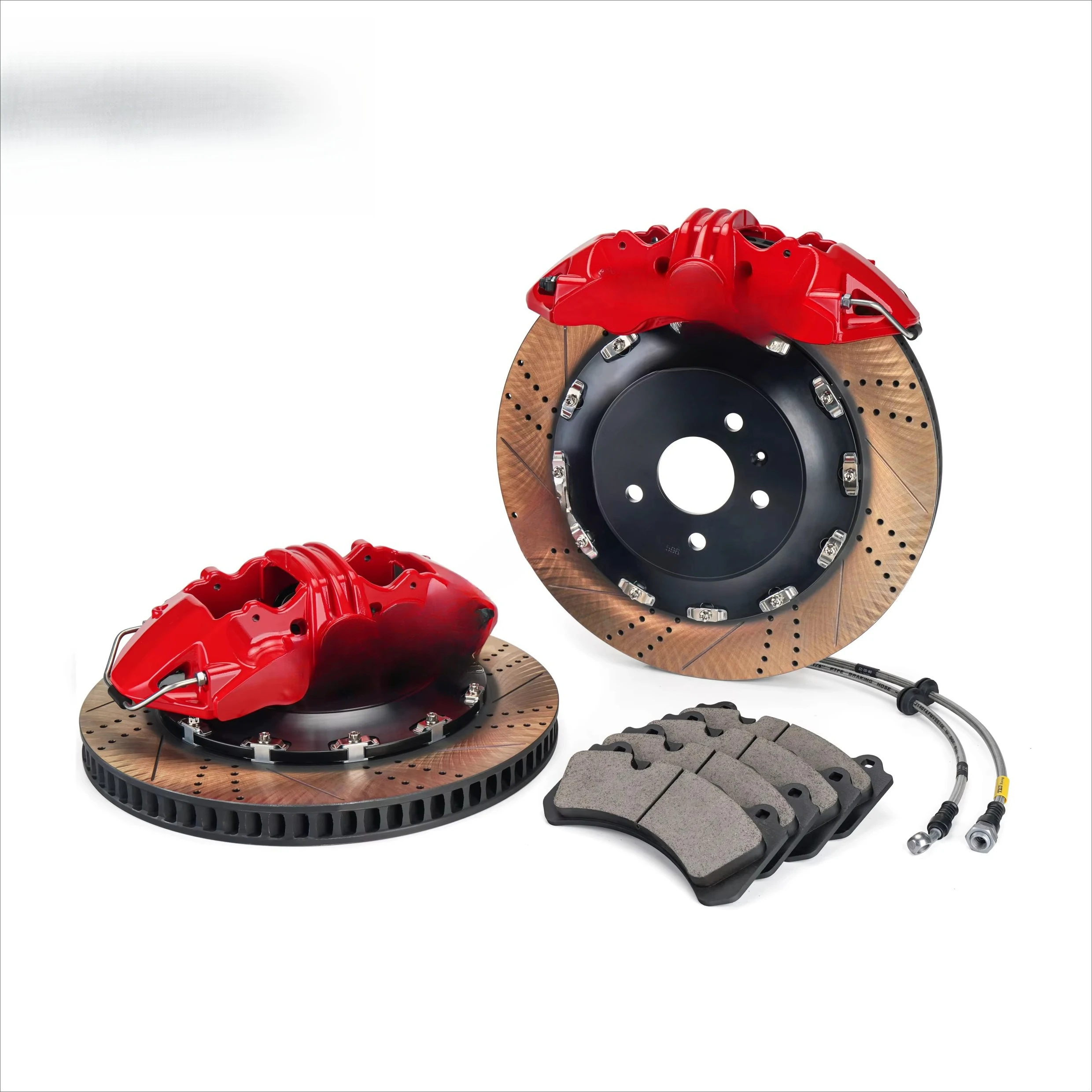 Front Big Brake Kit S60-Plus 6 Piston Caliper With 405*34 mm Rotor BBK Auto Brake System for F-150 21 Inch Car Rim