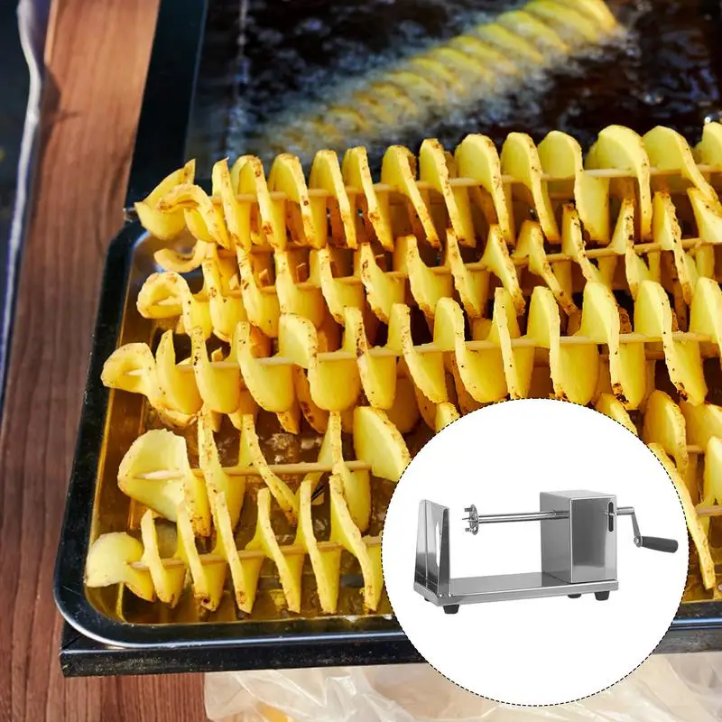 Spiral Cutter Twisted Spirals Cutting Potato Tower Machine Multifunctional Stainless Steel Potato Slicer Potato Cutter Tool