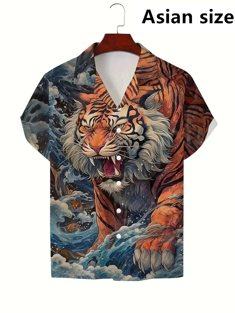 Рисунок 6 - Мужские гавайские рубашки с 3D принтом Dragon Tiger