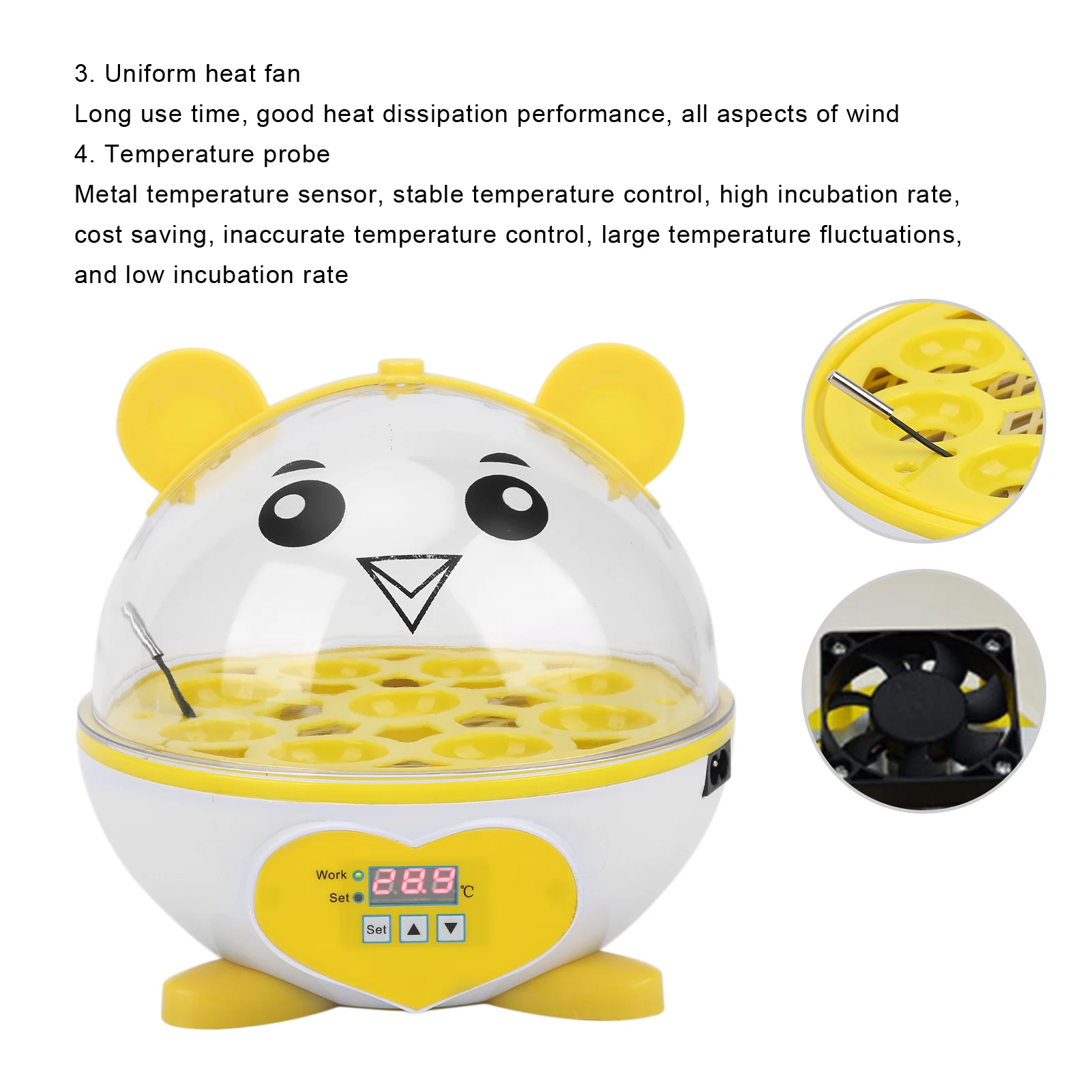 

Бытовой инкубатор для яиц для курицы, полуавтоматический инкубатор, бытовой маленький инкубатор для яиц, для курицы, утки, птицы, голубя, перепелов