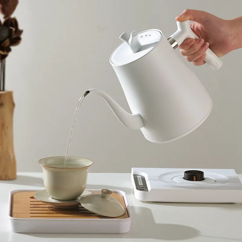 1000ml Gooseneck Electric Kettle Hand Brewing Coffee Pot Smart Temperature Control Teapot Slender Mouth Pot Boil Water Jug 220V