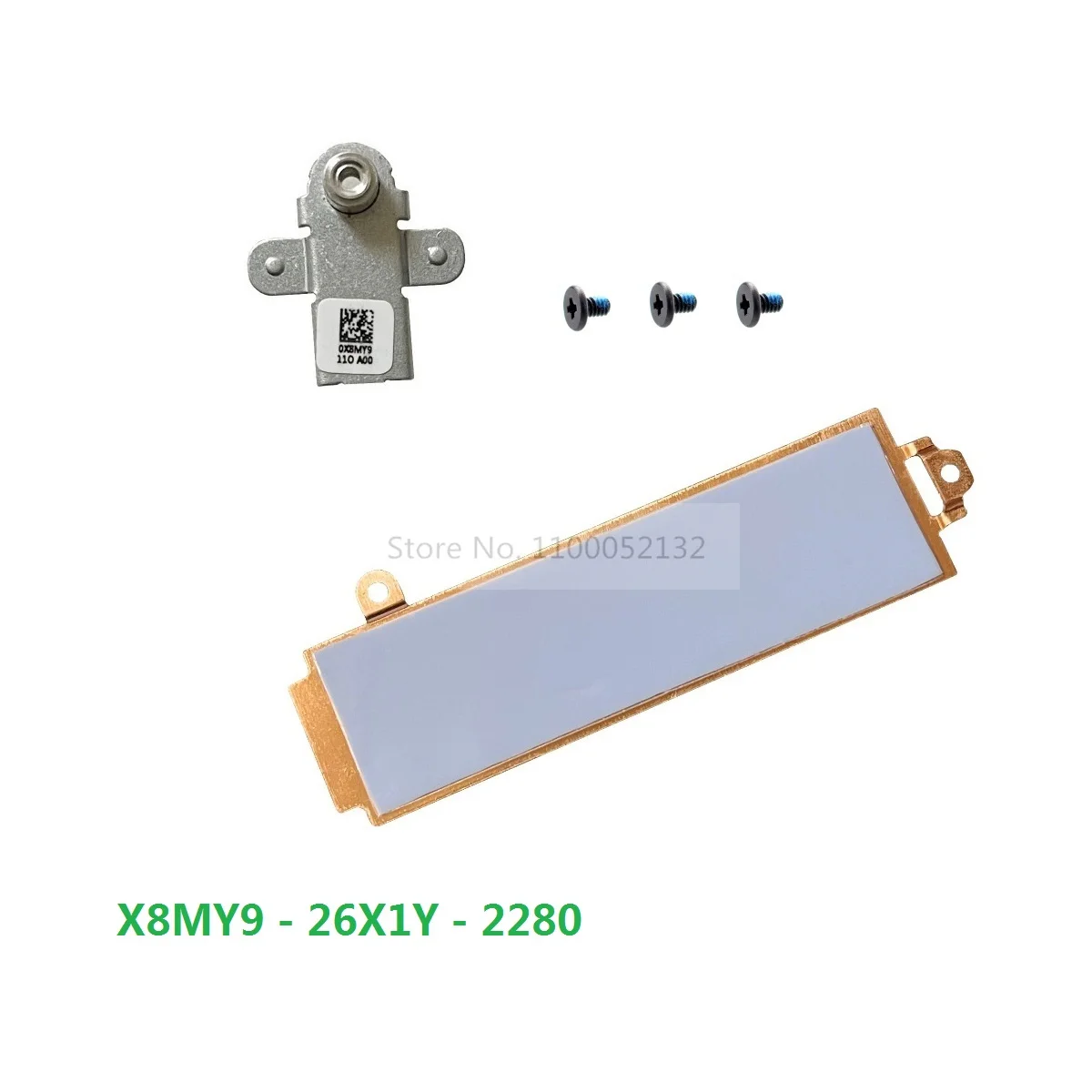 PXNWV X8MY9 0X8MY9 FJ75H 26X1Y 026X1Y para Dell G15 5510 5511 5515 ordenadores portátiles M.2 NVME 2230 2280 SSD soporte tarjeta de almacenamiento disipador térmico