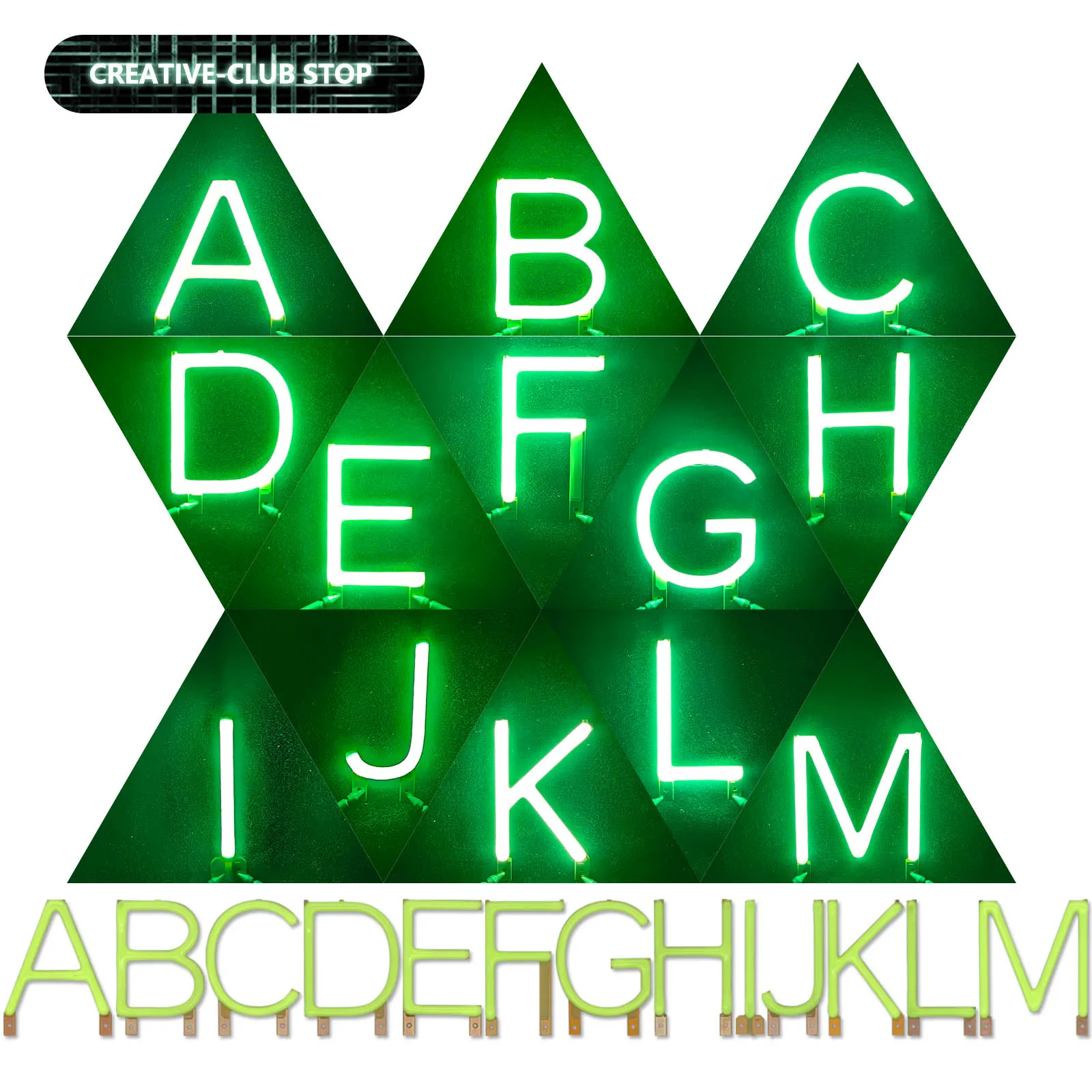 ABCDEFGHIJKLM-filamento LED DC 3V, accesorios de iluminación verde, piezas de lámpara, diodo para Navidad, Halloween, bricolaje, iluminación de