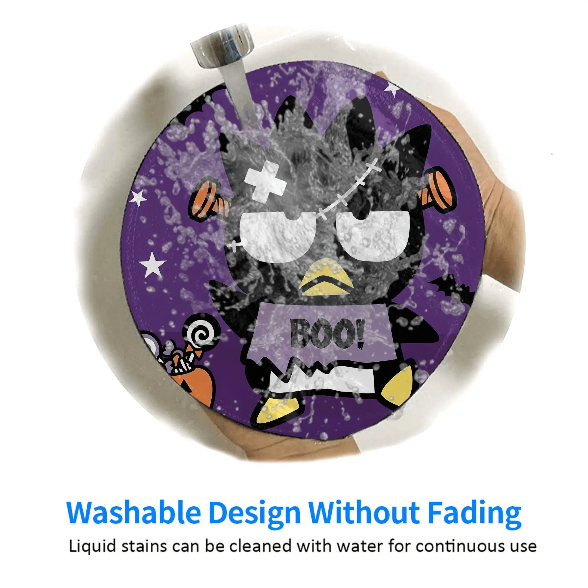 Badtz-Maru Runde Mini-Mauspad Teppich Anti-Rutsch-Matte Desktop 8 Zoll Spiel Computer Matte Gaming Gummi Mauspad