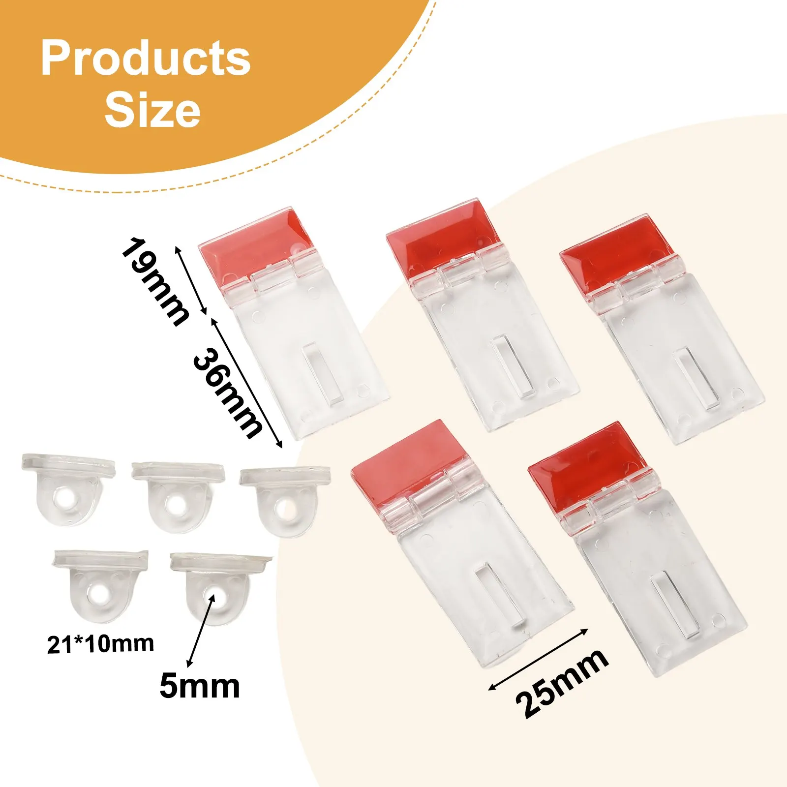 مفصلات مستمرة 1.1 × 1.3 بوصة مفصلات أكريليك تطبيقات متعددة الاستخدامات سهلة التركيب أكريليك عالي الجودة يدوم طويلاً #6