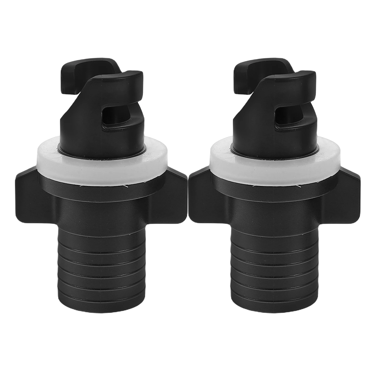 2 Pcs Inflatable Boat Valve Adapter Hose Air Cap Plugs Kit Converter Bicycle Pump Bike for