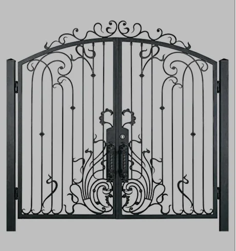Personalized Villa House Garden Exterior Front Entry Gate Wrought Iron Security Gates
