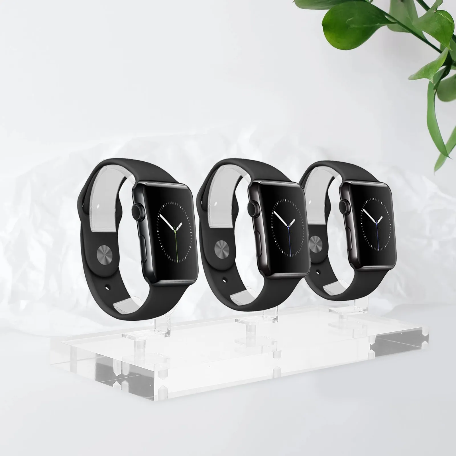 Lightweight Acrylic Watch Display Stand Compact Tabletop Watch Holder for Home Office Store Display of Watches Bracelets Bangle