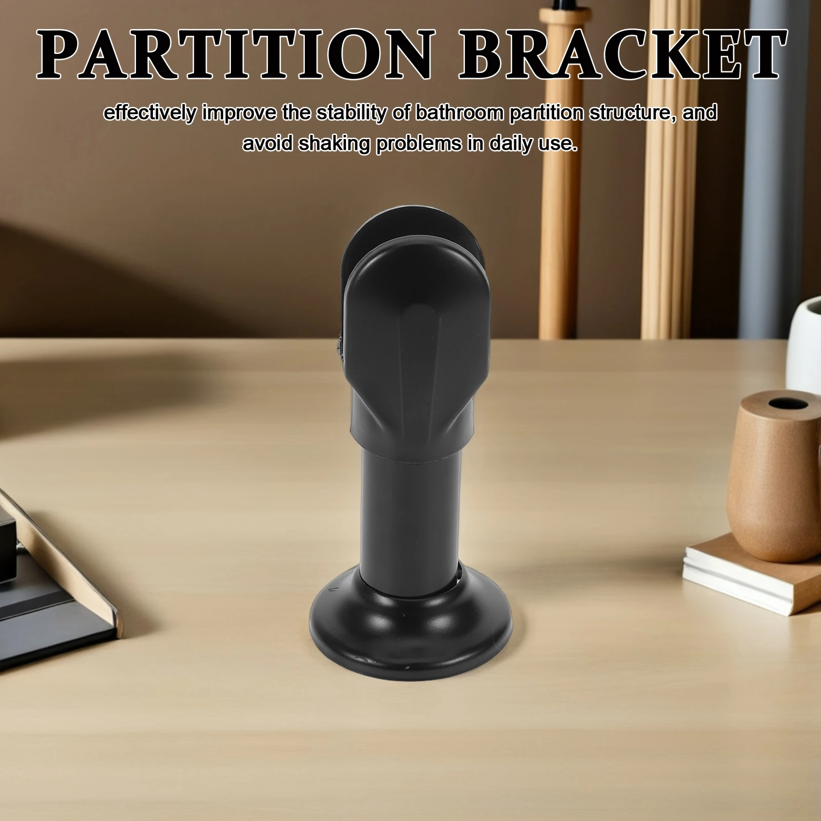 

4 Pcs Toilet Partition Bracket Feet for Legs and Black Stainless Steel Accessories