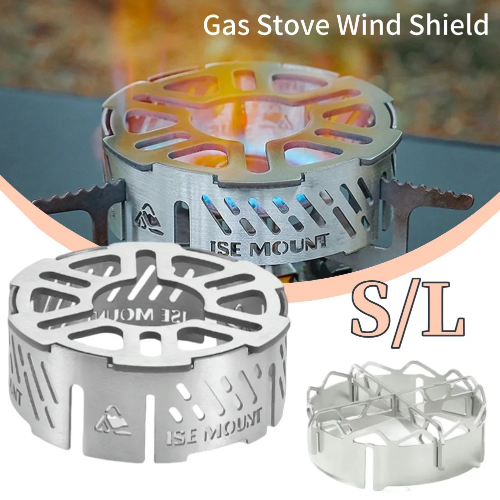 

Ветрозащитный экран, кассетная плита из нержавеющей стали, ветрозащитное кольцо, устойчивое к высоким температурам, принадлежности для кемпинга, пикника, приготовления пищи