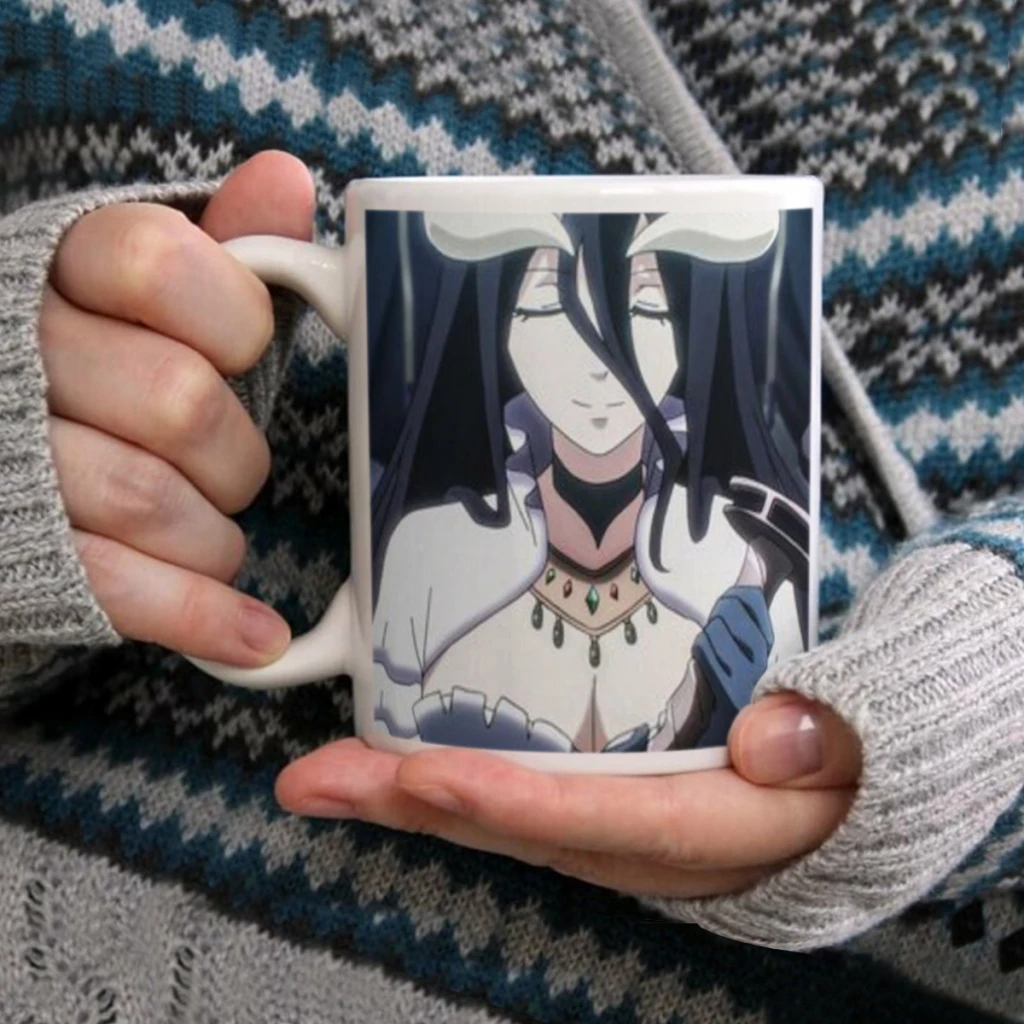 Albedo Overlord Vintage Ceramic Mugs Coffee Cups Milk Tea Cup ins Oatmeal Breakfast Mug Drinkware Kitchen