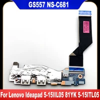 NS-C681 Original para Lenovo Ideapad 5-15IIL05 81YK 5-15ITL05 interruptor de tarjeta SD USB Cable de placa de botón de encendido 5C50S25126 prueba GS557