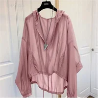 Vestes à Capuche pour Femme, Vêtements d'Extérieur Légers et Respirants, avec Fermeture Éclair Résistante au Soleil, Été 2