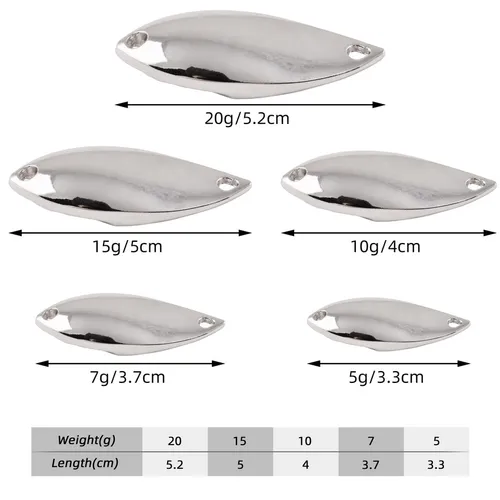 Imagen 2 del producto 1 Uds 5g-20g plata oro Metal lentejuelas Señuelos de Pesca cuchara señuelo Jig cebos duros lubina señuelos de mar Spinner Wobbles aparejos de pesca