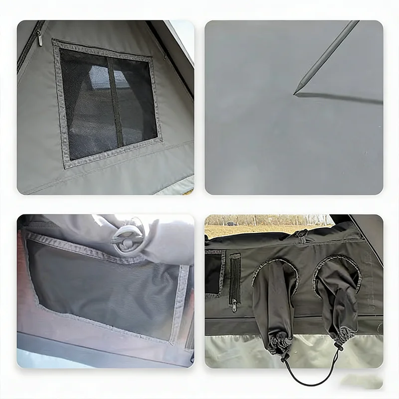 Hot Selling Waterproof Triangular Inflatable Car Roof Tent Portable Camping Shelter Ideal For 4X4 Vehicle Glamping Overland Trav