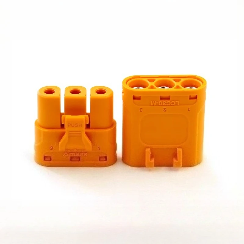 

1PCS/5PCSAmass ams LCC30-M/F Copper Silver Plated MR60 Lock Wire Crimp Lithium Battery DC Plug