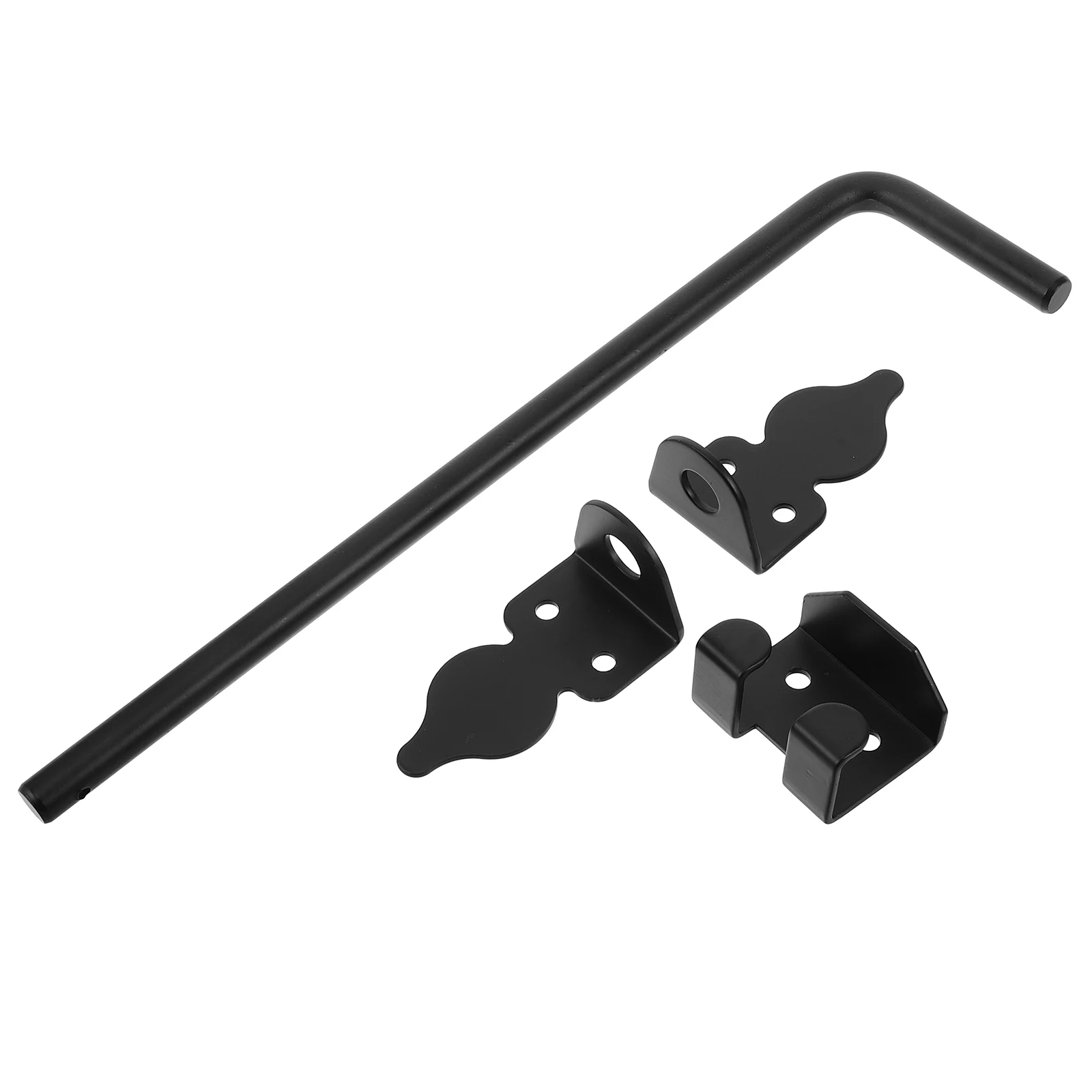 في الهواء الطلق الثقيلة بوابة مزلاج 12 بوصة الأسود قصب الترباس قطرة قضيب للمعادن الخشب الفينيل الأسوار آلية قفل انزلاق آمنة #1