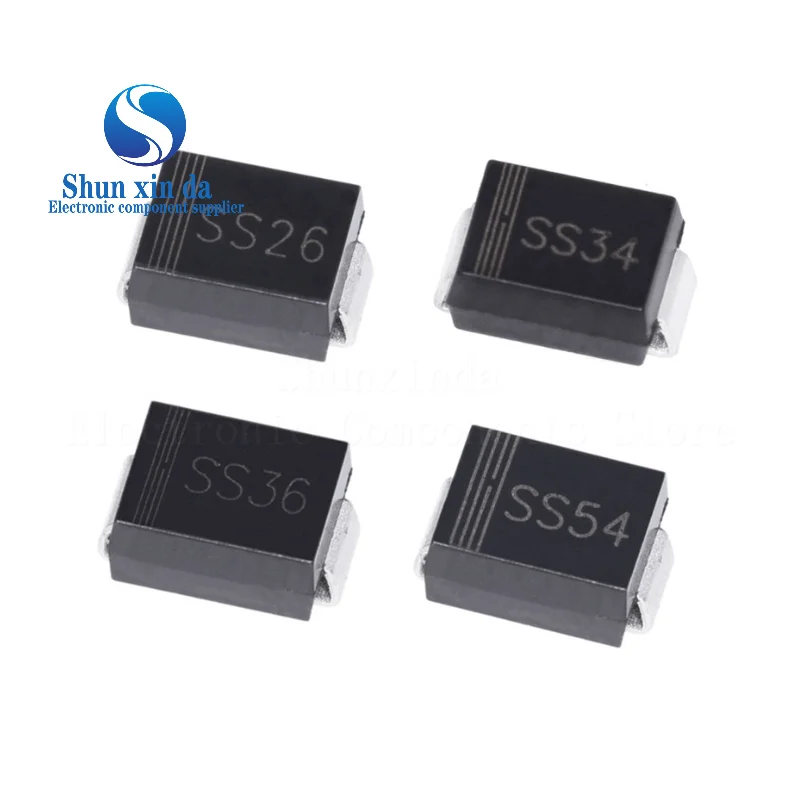 

1000/2000/3000PCS SS54 SR540 5A 40V SMA SMB SMC DO-214AC DO-214AB DO-214AA SMD Schottky Diodes