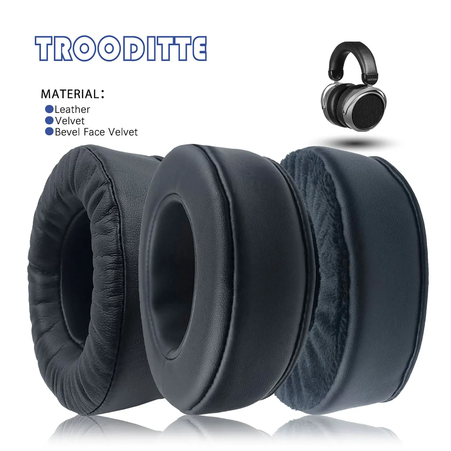 TROODITTE Replacement Earpad For HIFIMAN HE400 HE500 HE560 HE300 HE4 HE6 HE5 HE5LE Headphones Thicken Memory Foam Cushions