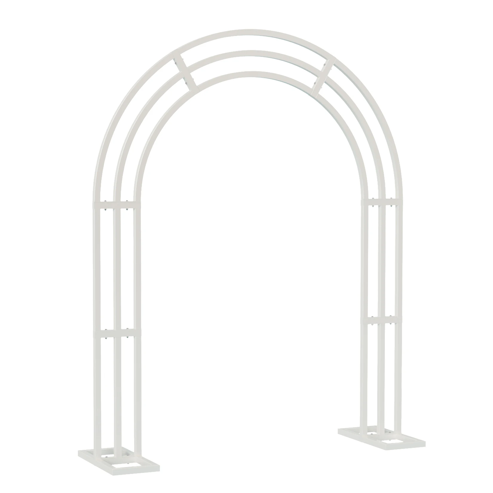 Grote witte bruiloft boogstandaard 3-laags ballon tuin achtergrond metalen rek boog frame pergola standaard