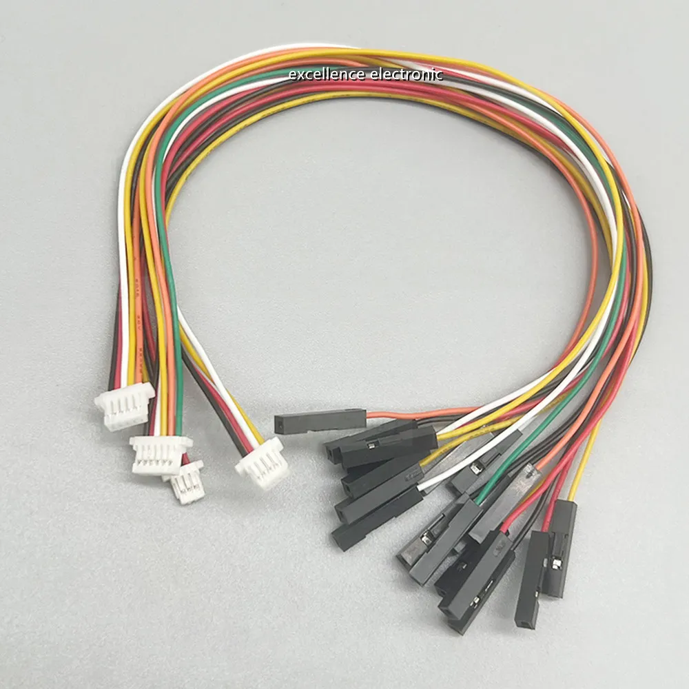 5Pcs SH1.0 to Dupont line electronic wire-2P/3P/4P/5P/6/8/9/10 Pin To 2.54mm Dupont Female Wire Connector Color Cable