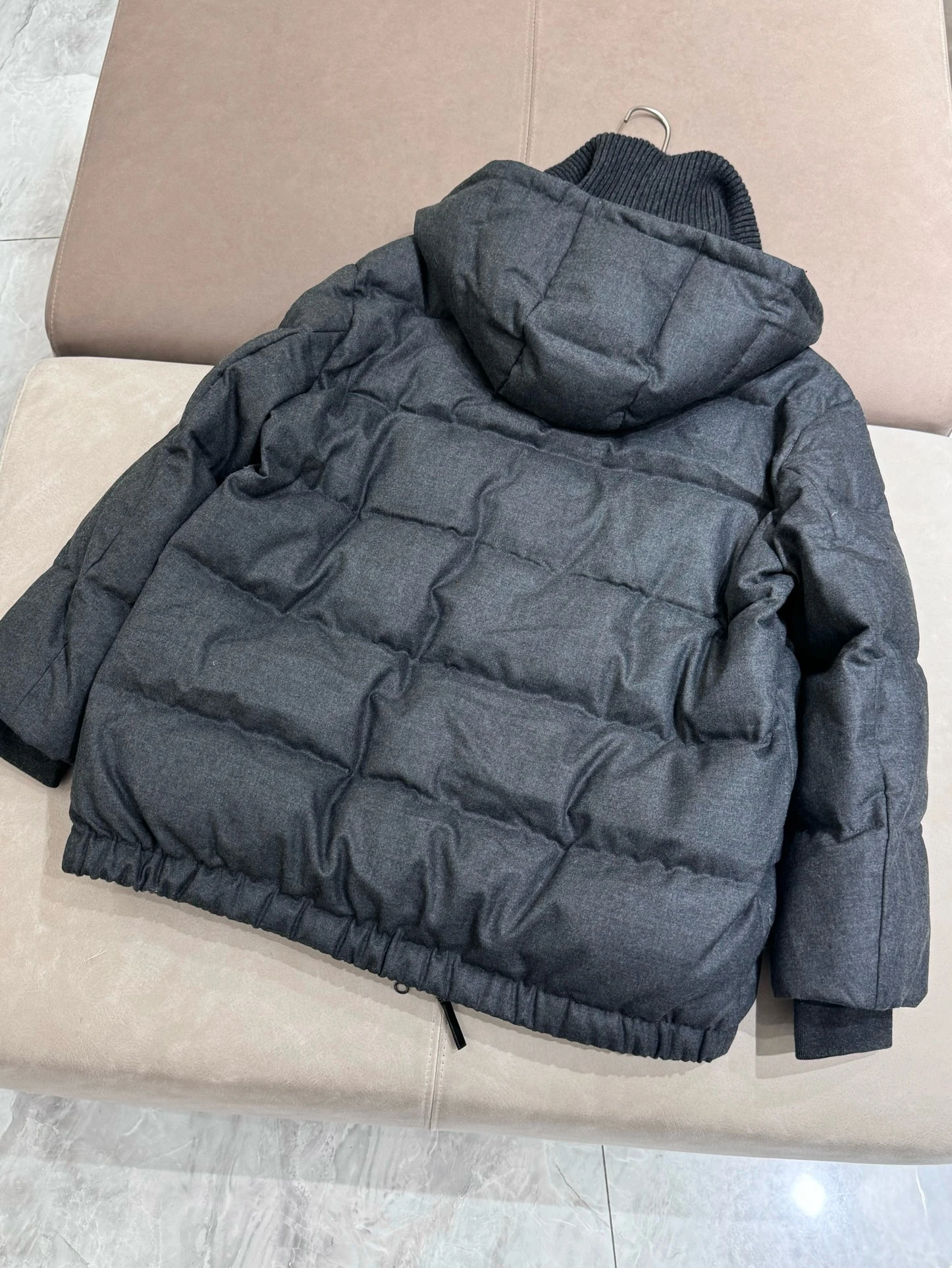 Piumino in lana pettinata da donna cappotto allentato Casual in piuma d\'oca bianca calda spessa