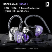 KBEAR KB03 Bone Conduction & DD & BA Hybrid HiFi Earphones Sound Unleashed In Ear Monitor Wired Headphones Gaming headset