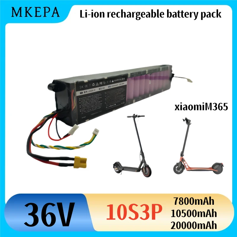 

10S3P 36V 7800/10500/20000mAh 36V 18650 lithium battery pack, suitable for Xiaomi M365 electric scooter Pro dedicated battery