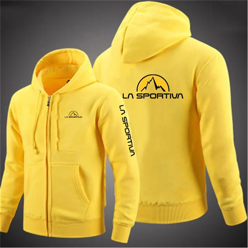 La Sportiva Hoodie Fashion Casual Men Hoodies Zipper Sweatshirts Men Top Pullover Hoodies Sweatshirt Male Top