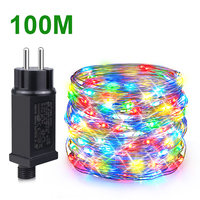 100m 50m 20m LED String Lights Outdoor Waterproof Festoon Garden Wedding Decor Christmas Fairy Garland Copper Wire String Lights