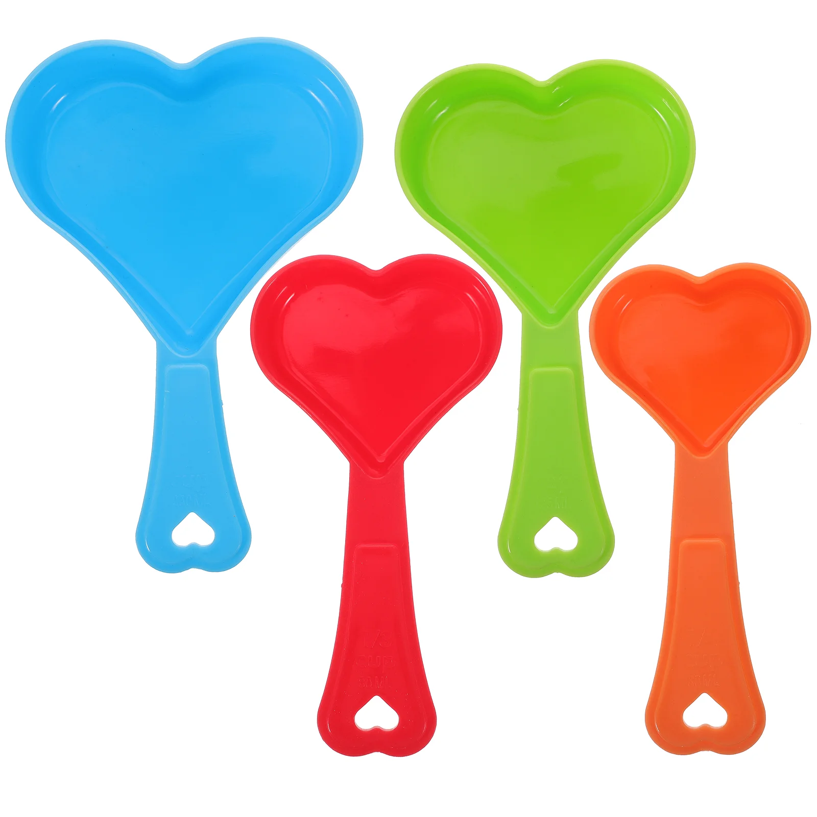 

4 Pcs Color Coffee Scoop Measuring Cup Heart Shaped Spoon Spoons Ingredients Asb