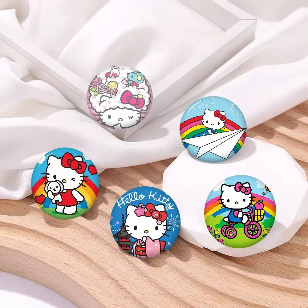 Anime Brooches Cute Cartoon Badge Jacket Jeans Lapel Pin Hello Kt-t Gift Accessorie