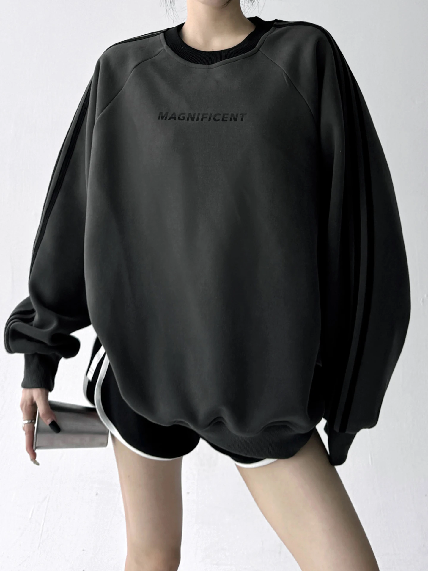 Sweat-shirt rond Ne pour femmes, coupe ample, danse de rue, printemps automne, confortable, Spor College Vibes, nouvelle collection