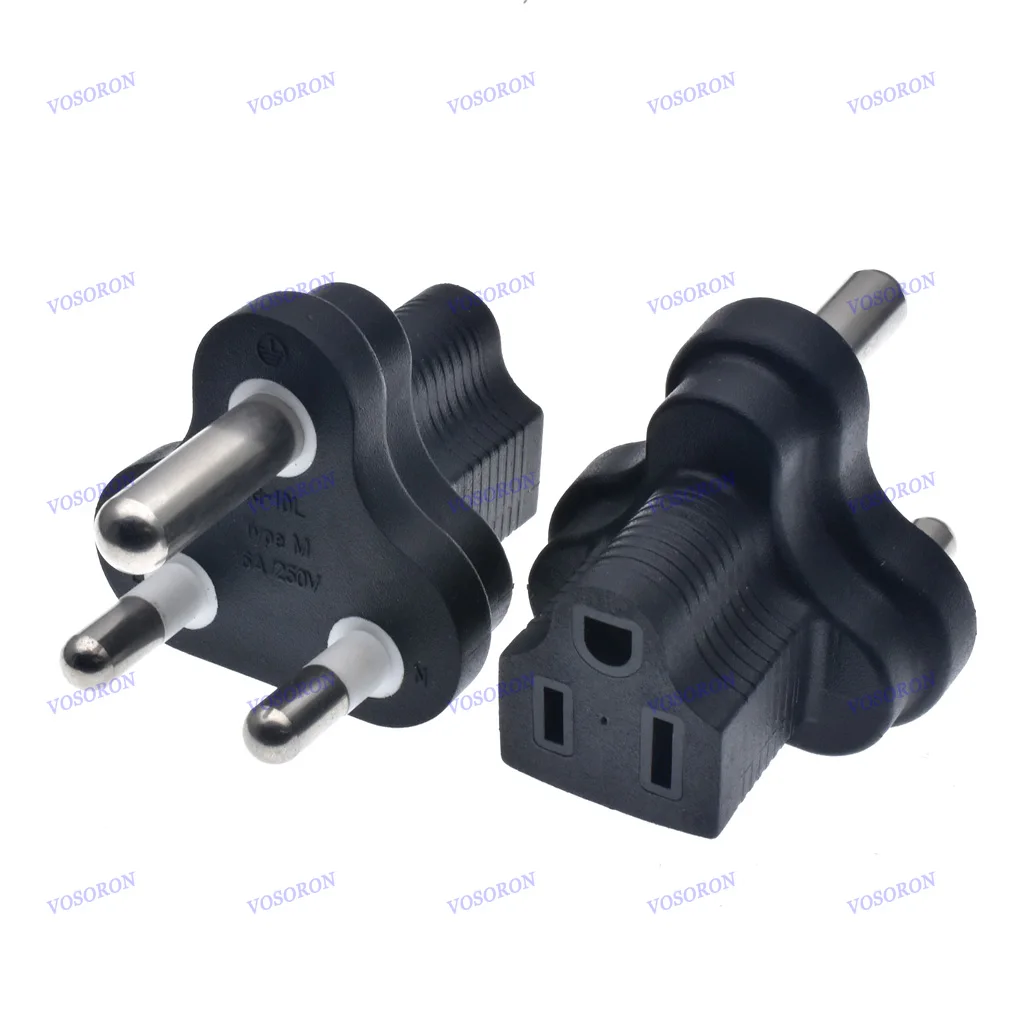 أمريكا نيما 5-15R مآخذ إلى الاتحاد الأوروبي/المملكة المتحدة/الاتحاد الأفريقي/IT/BR/IN/BR/IEC 3 دبوس محول القابس السفر محول التيار الكهربائي موصل #6