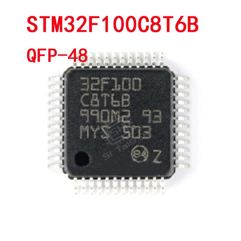 1 قطعة STM32F100C8T6B C4 C6 CBT6B R8T6B RB RC V8T6B VB VC VD VET6B STM32F100 32 بت ذاكرة فلاش متحكم MCU رقاقة